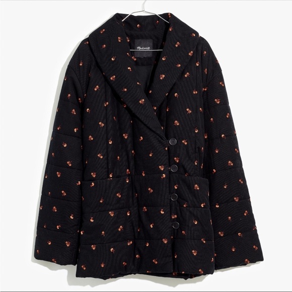 Madewell Corduroy Dumont Quilted Jacket in Floral Print size L - Picture 1 of 6